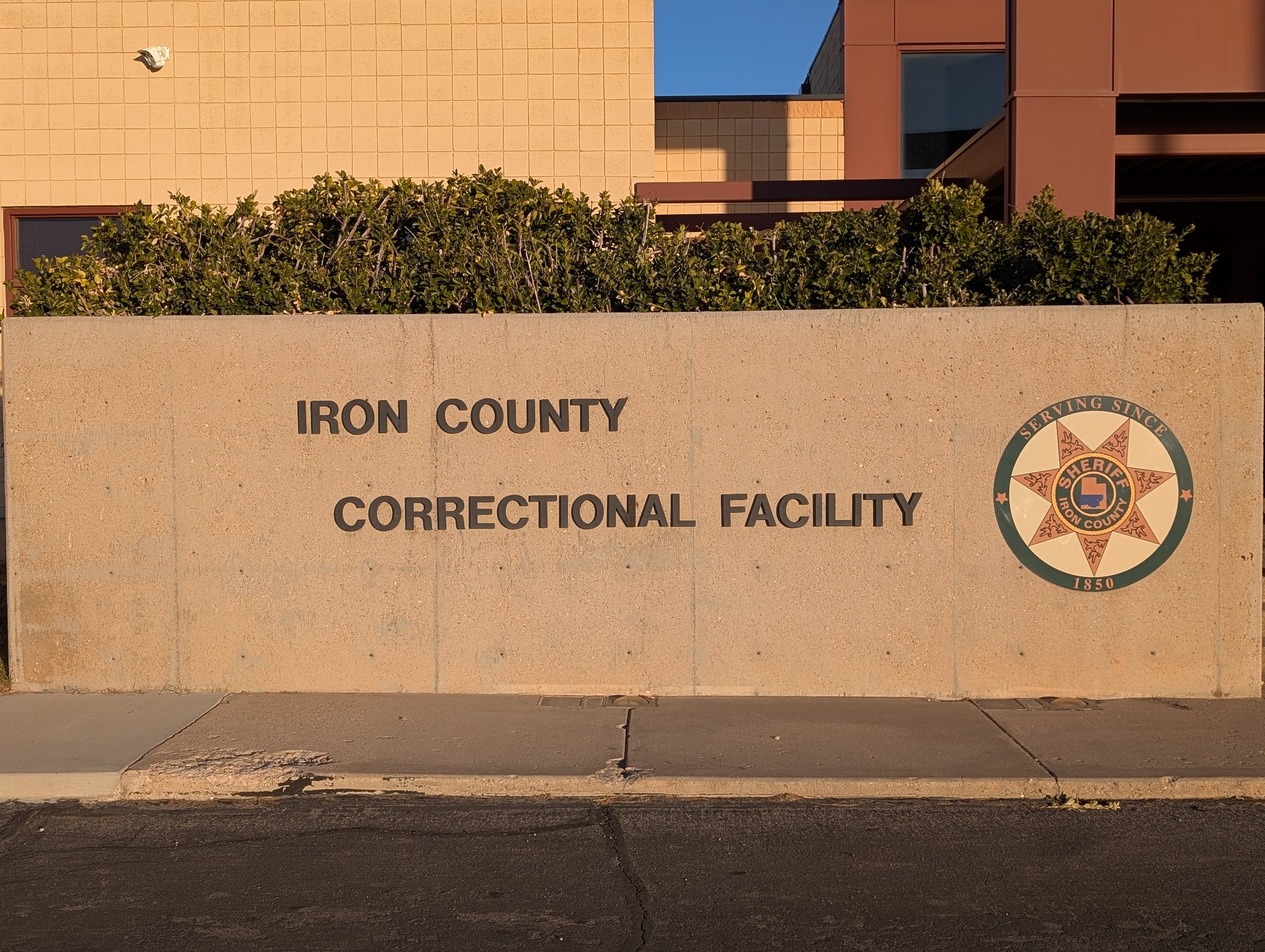 Exterior view of the Iron County Jail building